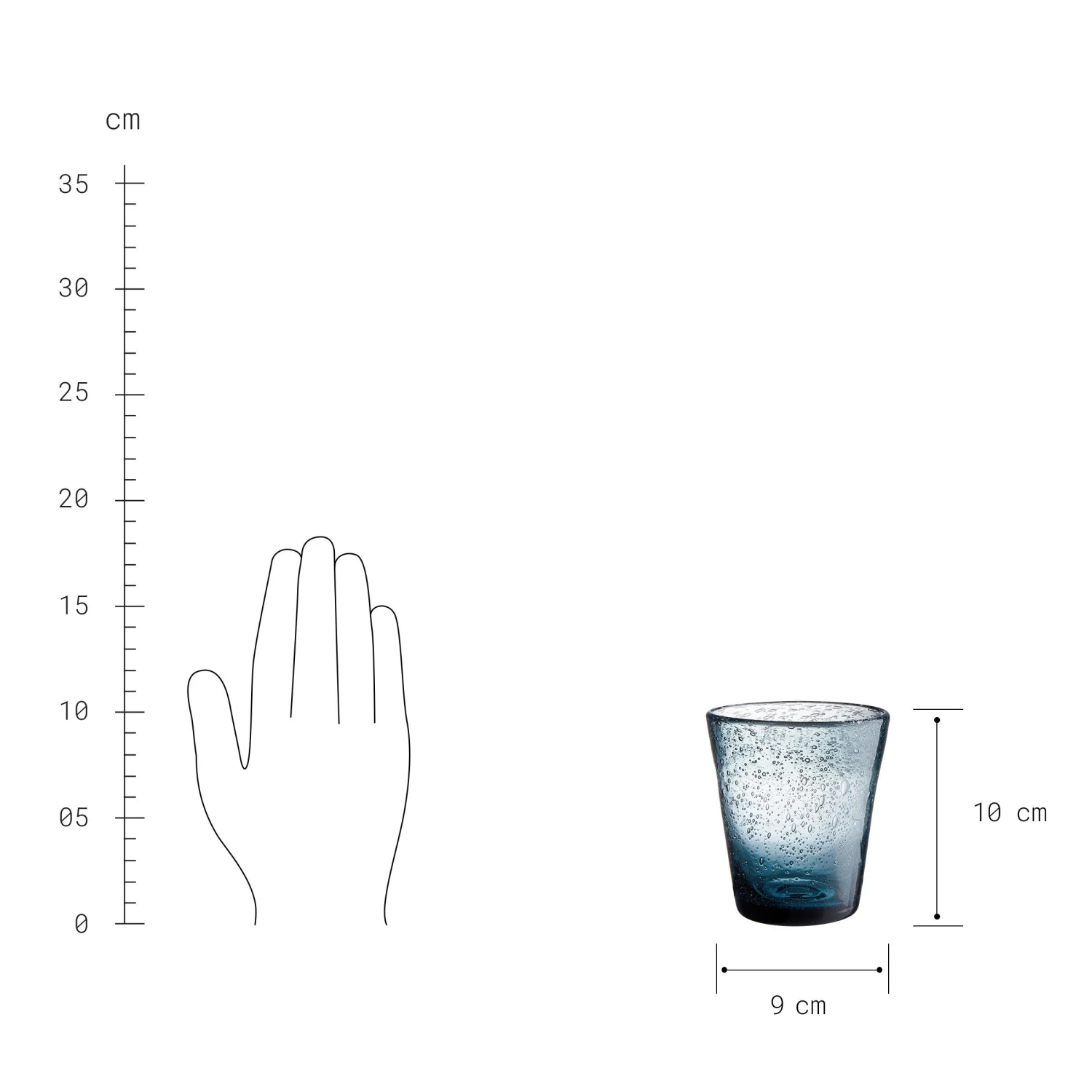 WATER COLOUR 4x Gläser Mit Luftblasen 290ml 11 WATER COLOUR 4x Gläser Mit Luftblasen 290ml – Bild 9