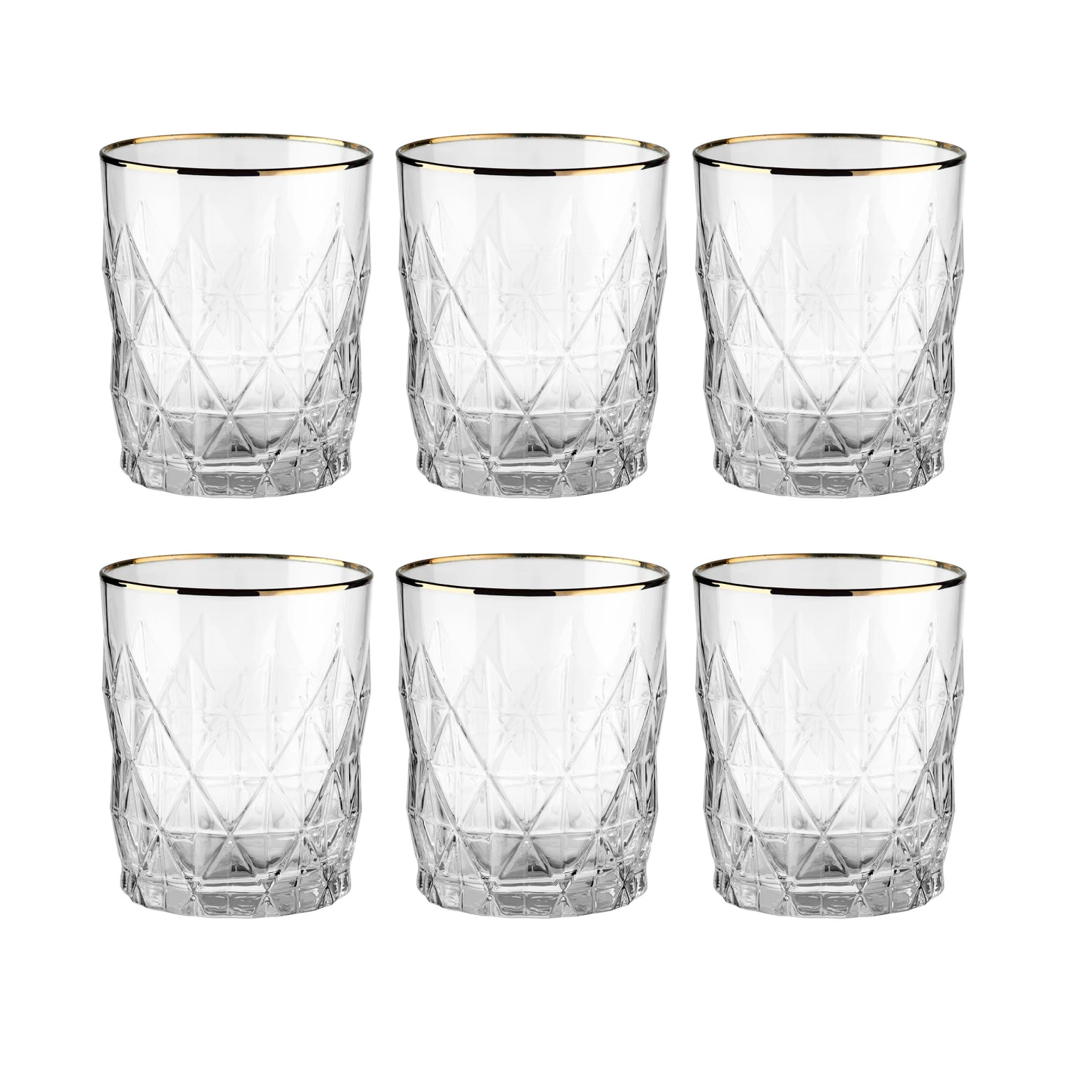 UPSCALE 6x Gläser Mit Goldrand 345ml 3 UPSCALE 6x Gläser Mit Goldrand 345ml