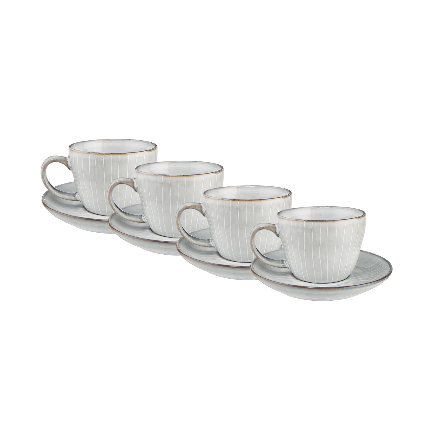 HENLEY 4x Kaffeetasse Mit Untertasse 270ml 3 HENLEY 4x Kaffeetasse Mit Untertasse 270ml