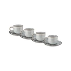 HENLEY 4x Espressotasse Mit Untertasse 90ml