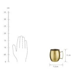 MOSCOW MULE 4x Becher Glänzend 470ml -Butlers BUN01349 1