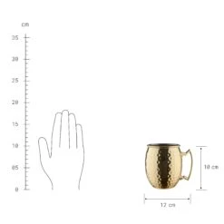 MOSCOW MULE 4x Becher Gehämmert 470ml 17 MOSCOW MULE 4x Becher Gehämmert 470ml -Butlers BUN01351 3