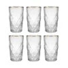 UPSCALE 6x Longdrinkgläser Mit Goldrand 460ml -Butlers BUN01374