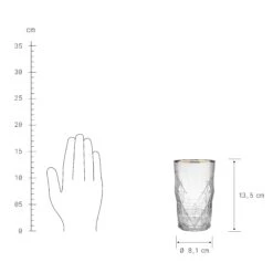 UPSCALE 6x Longdrinkgläser Mit Goldrand 460ml 9 UPSCALE 6x Longdrinkgläser Mit Goldrand 460ml -Butlers BUN01374 3