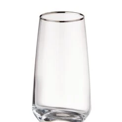 TOUCH OF SILVER 6x Longdrinkgläser Mit Silberrand 480ml -Butlers BUN01425 2