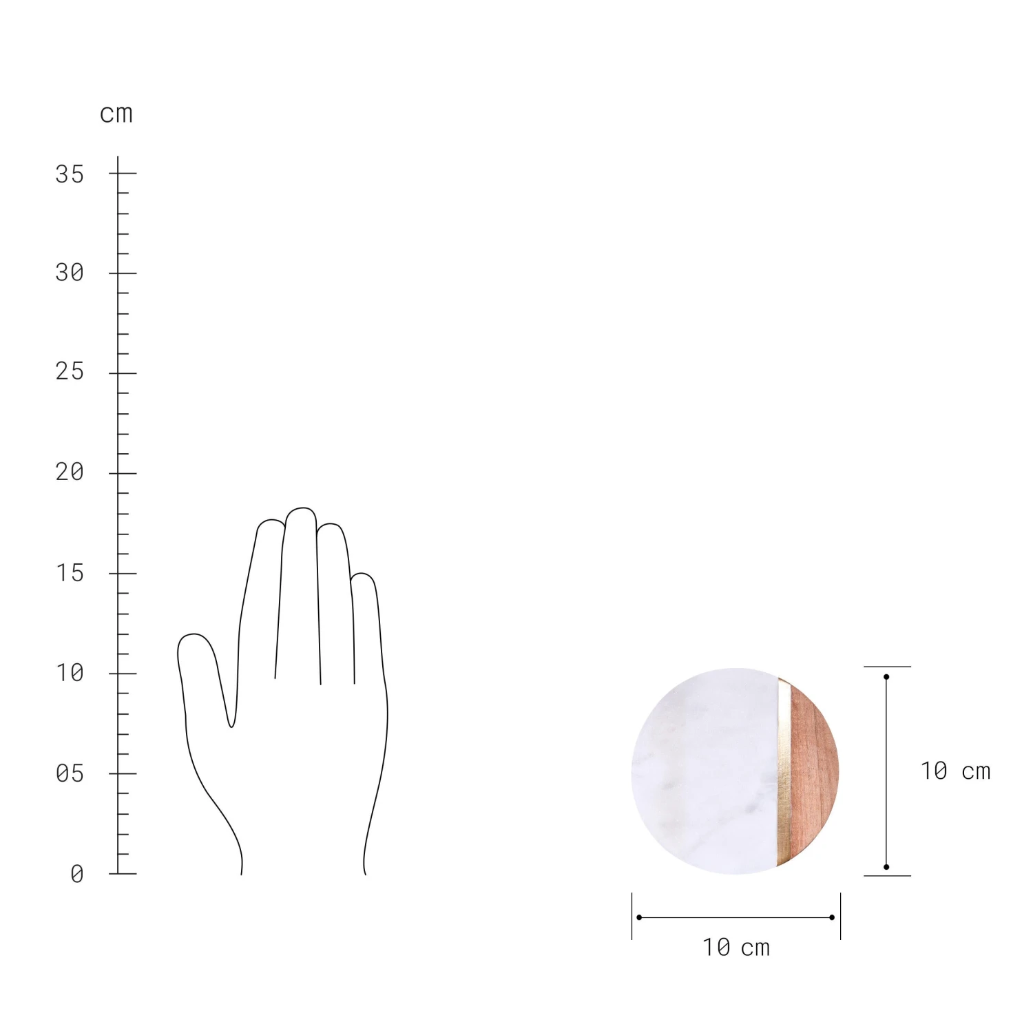 MARBLE KITCHEN 4x Untersetzer Mit Goldstreifen Ø10cm 6 MARBLE KITCHEN 4x Untersetzer Mit Goldstreifen Ø10cm – Bild 4