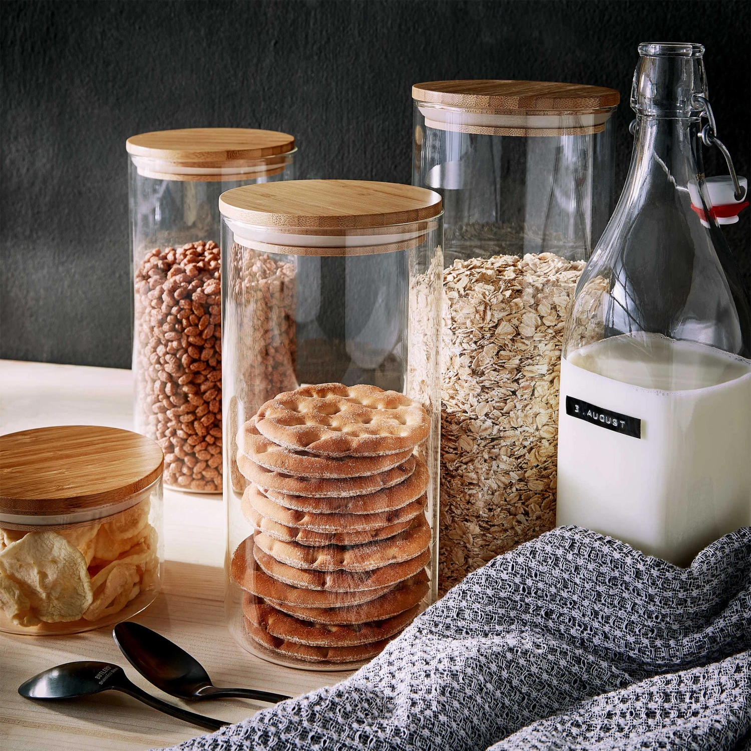 WOODLOCK 4x Vorratsgläser 960ml 4 WOODLOCK 4x Vorratsgläser 960ml – Bild 2