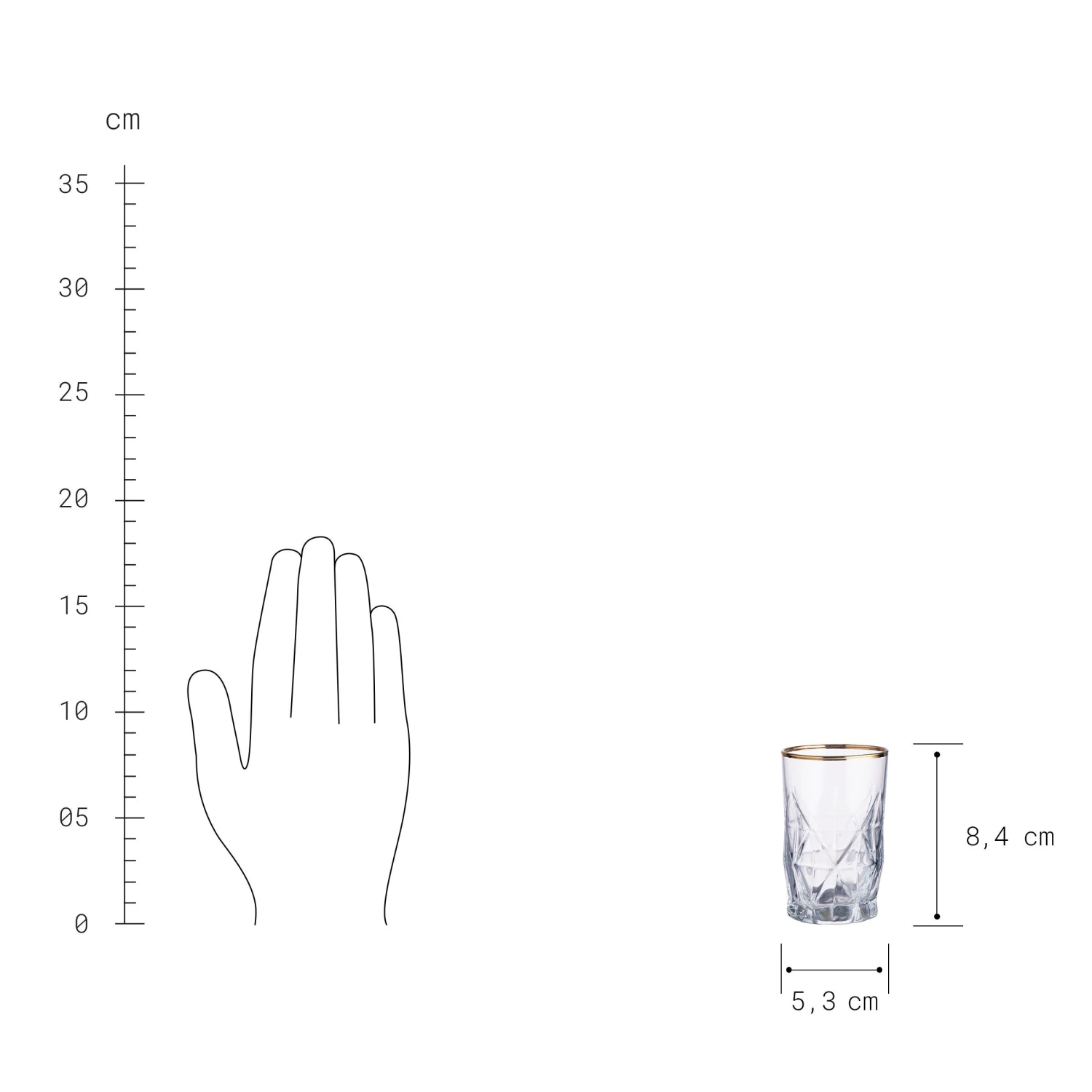 UPSCALE 6x Schnapsgläser 110ml 5 UPSCALE 6x Schnapsgläser 110ml – Bild 3