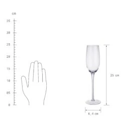 MODERN TIMES 6x Sektgläser Mit Rillen 230ml -Butlers BUN01838 3